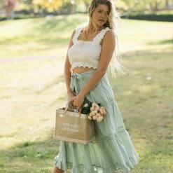 & Merci Meredith Tiered Midi Skirt