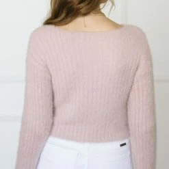 Hyfve Misty Cropped Eyelash Sweater