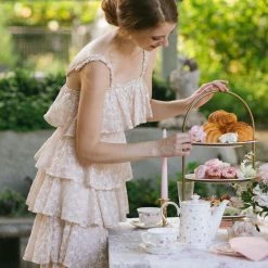 Storia Magnolia Tiered Ruffle Dress Clothing