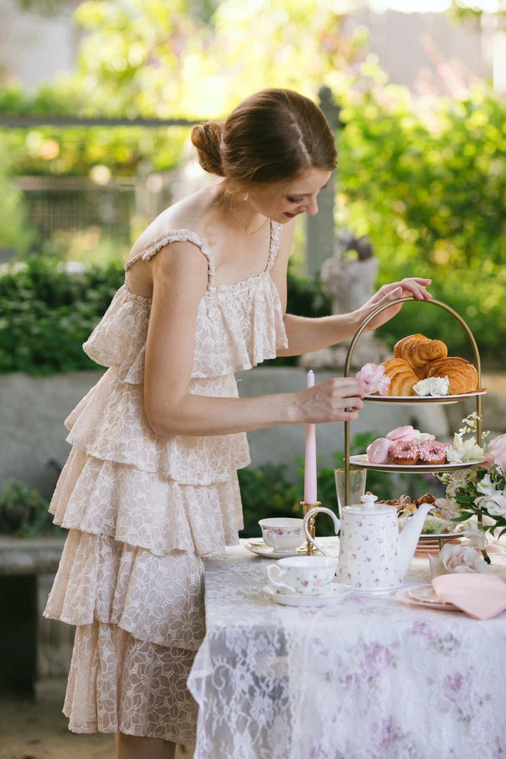 Storia Magnolia Tiered Ruffle Dress Clothing