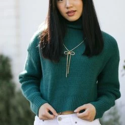 Listicle Clothing Trish Cropped Turtleneck Sweater
