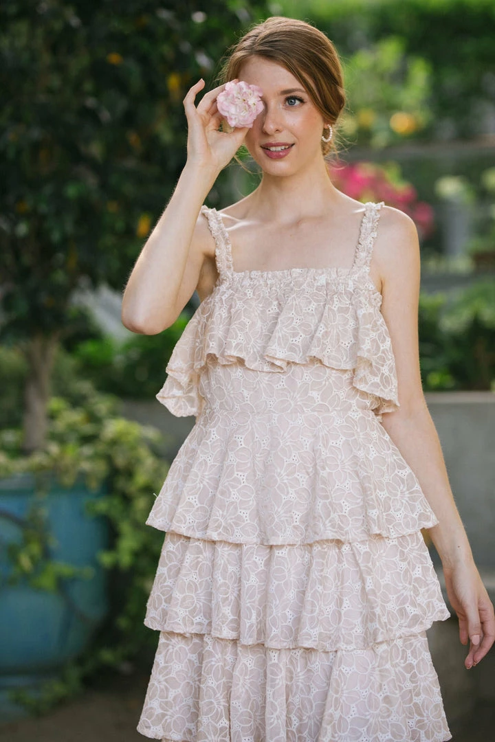 Storia Magnolia Tiered Ruffle Dress Clothing