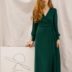 Morning Lavender Best Sellers Chloe Wrap Maxi Dress