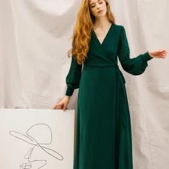 Morning Lavender Best Sellers Chloe Wrap Maxi Dress