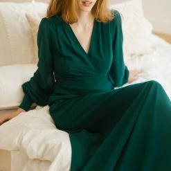 Morning Lavender Best Sellers Chloe Wrap Maxi Dress