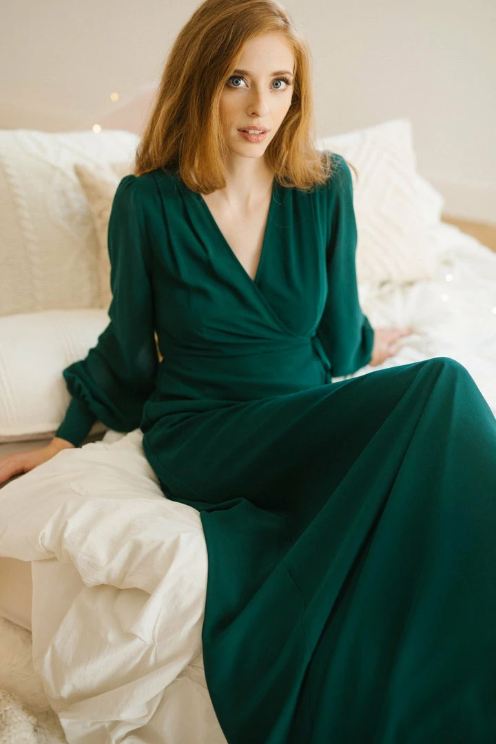 Morning Lavender Best Sellers Chloe Wrap Maxi Dress