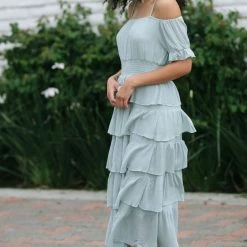 Listicle Zhina Tiered Ruffle Dress