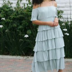 Listicle Zhina Tiered Ruffle Dress