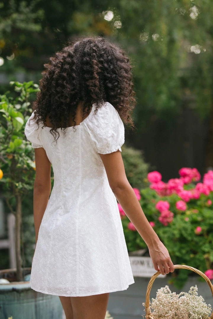 Aakaa Maisie Embroidered Mini Dress Clothing