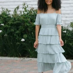 Listicle Zhina Tiered Ruffle Dress