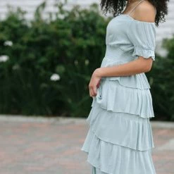Listicle Zhina Tiered Ruffle Dress