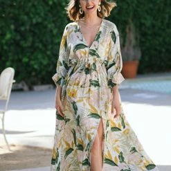 Aakaa Shelly V-Neck Maxi Dress Maternity Friendly