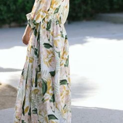 Aakaa Shelly V-Neck Maxi Dress Maternity Friendly