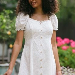 Aakaa Maisie Embroidered Mini Dress Clothing