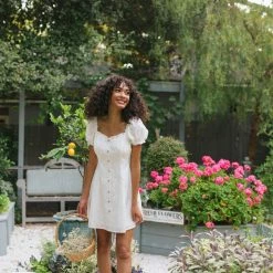 Aakaa Maisie Embroidered Mini Dress Clothing