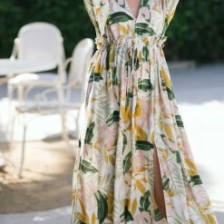 Aakaa Shelly V-Neck Maxi Dress Maternity Friendly