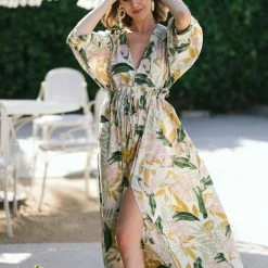 Aakaa Shelly V-Neck Maxi Dress Maternity Friendly