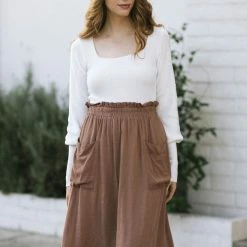 Final Touch Barbara Textured Midi Skirt Maternity Friendly