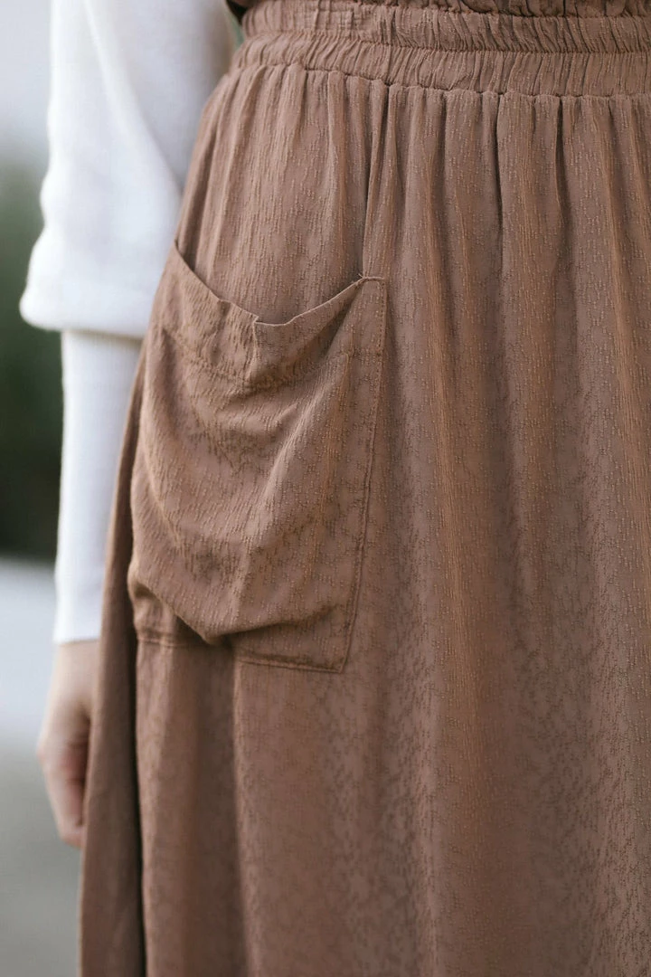 Final Touch Barbara Textured Midi Skirt Maternity Friendly