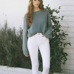 Style Melody Clothing Carson Eyelash Crew Neck