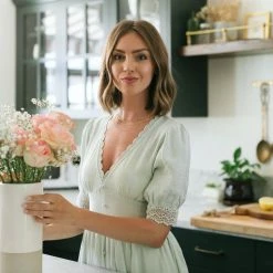 Blu Pepper Monet V-Neck Midi Dress Lace