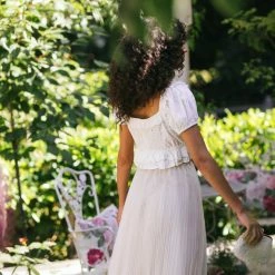 On Blue Maternity Friendly Michaela Pleated Tulle Skirt