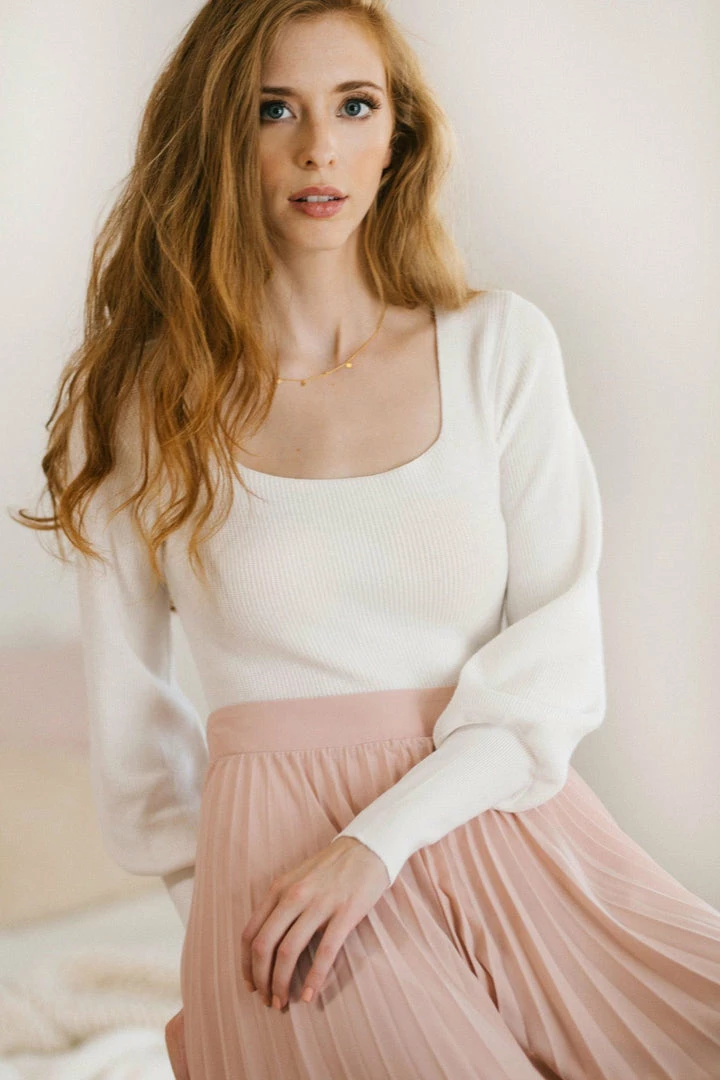 Moodie Aria Long Sleeve Knit Top Basics