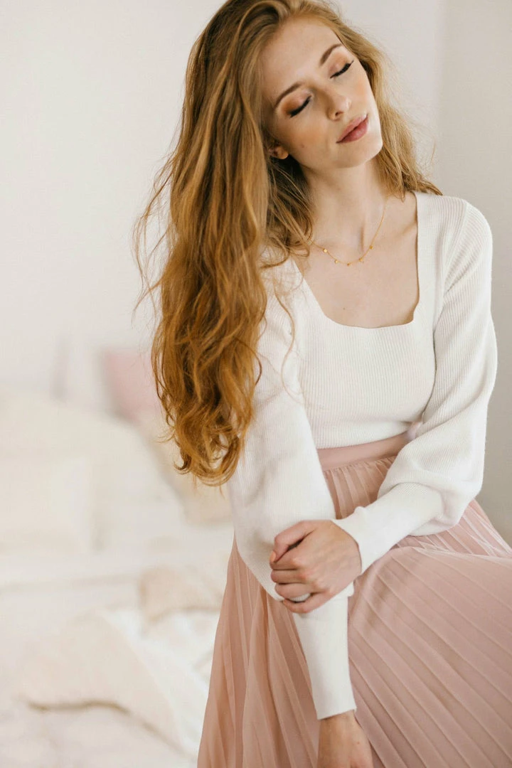 Moodie Aria Long Sleeve Knit Top Basics