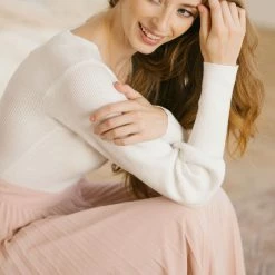 Moodie Aria Long Sleeve Knit Top Basics