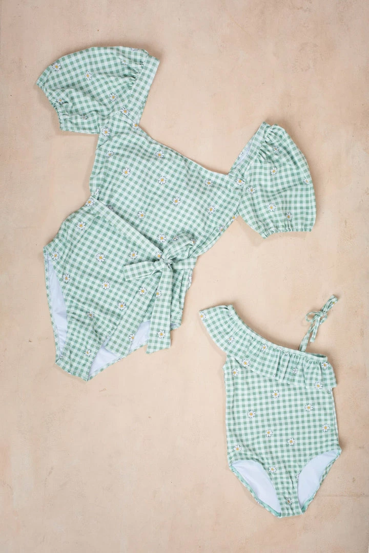 Marina West Swim Kids Eva Gingham Swimsuit