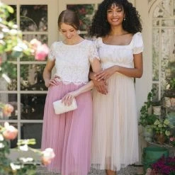 On Blue Maternity Friendly Michaela Pleated Tulle Skirt