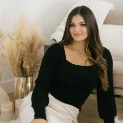 Moodie Aria Long Sleeve Knit Top Basics