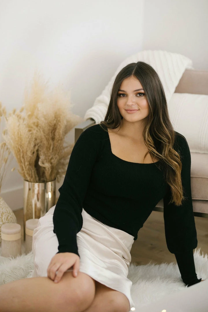 Moodie Aria Long Sleeve Knit Top Basics