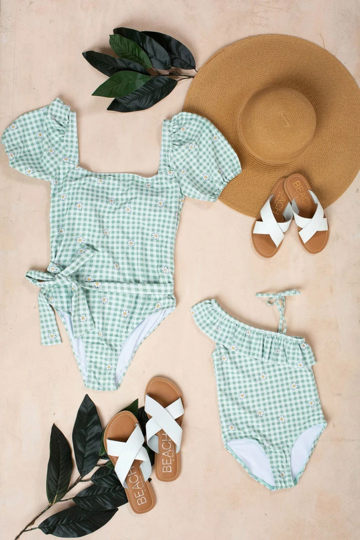 Marina West Swim Kids Eva Gingham Swimsuit