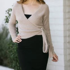 Shopirisbasic Yaritza Eyelash Wrap Sweater