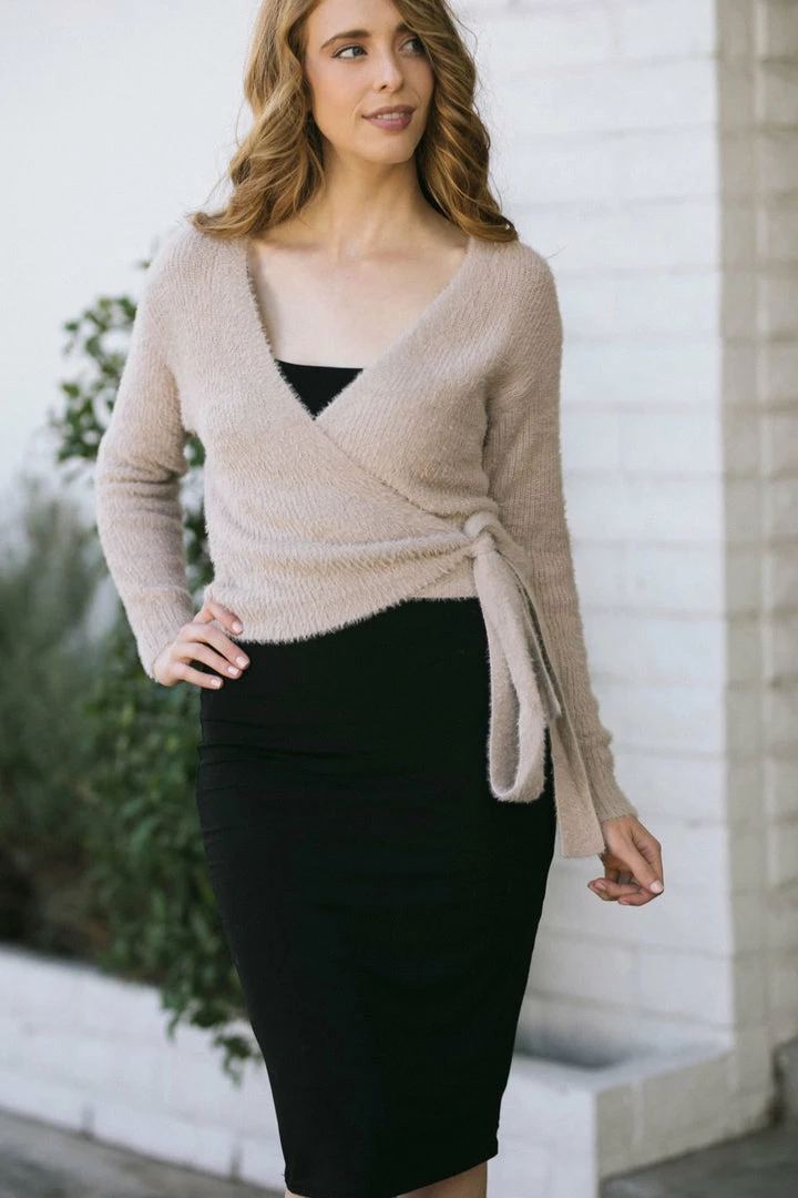 Shopirisbasic Yaritza Eyelash Wrap Sweater