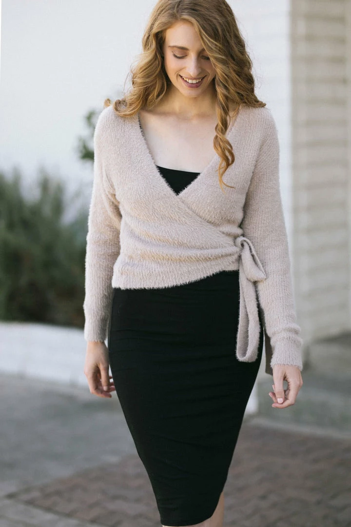 Shopirisbasic Yaritza Eyelash Wrap Sweater