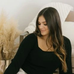 Moodie Aria Long Sleeve Knit Top Basics