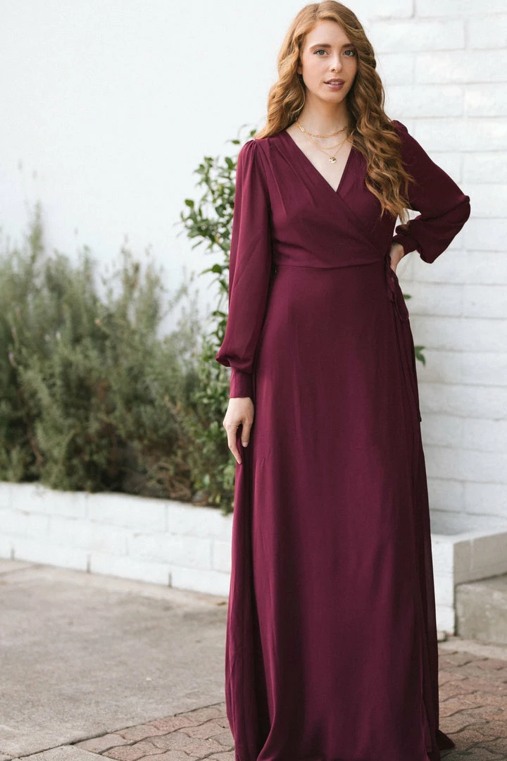 Morning Lavender Best Sellers Chloe Wrap Maxi Dress