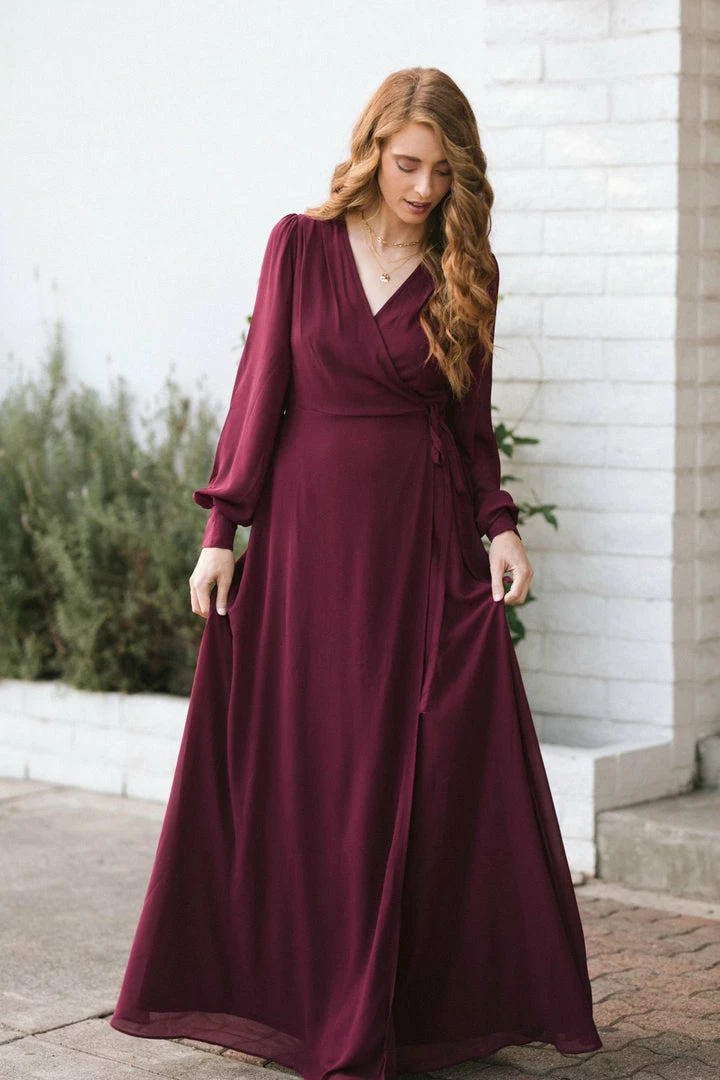 Morning Lavender Best Sellers Chloe Wrap Maxi Dress