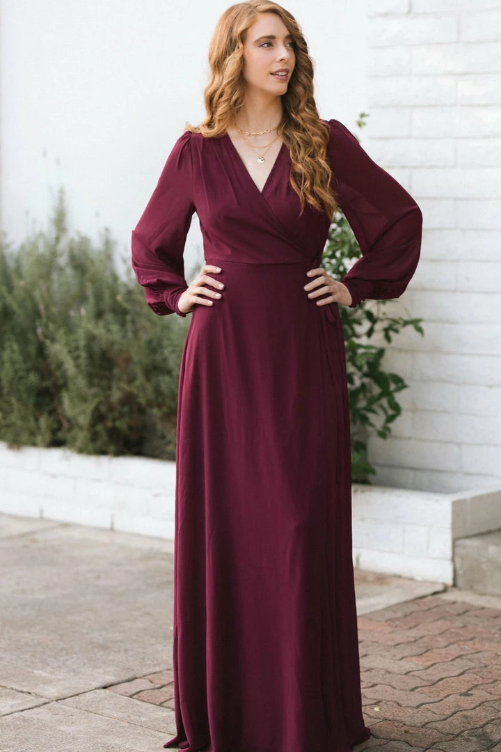 Morning Lavender Best Sellers Chloe Wrap Maxi Dress