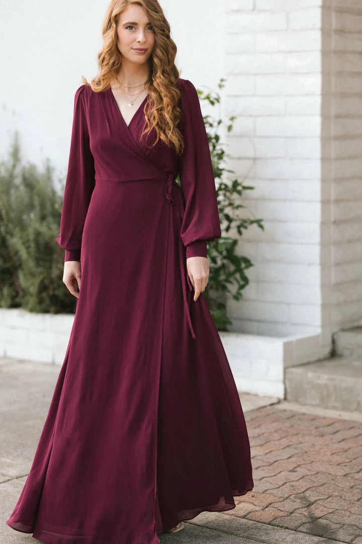 Morning Lavender Best Sellers Chloe Wrap Maxi Dress