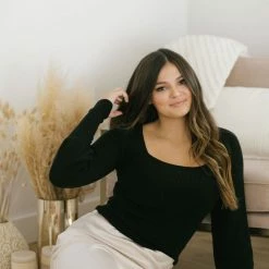 Moodie Aria Long Sleeve Knit Top Basics