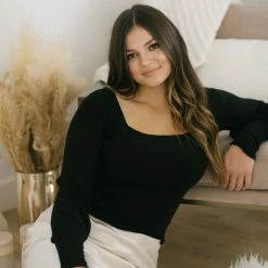 Moodie Aria Long Sleeve Knit Top Basics