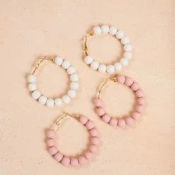 Fame Andie Clay Ball Earrings Accessories