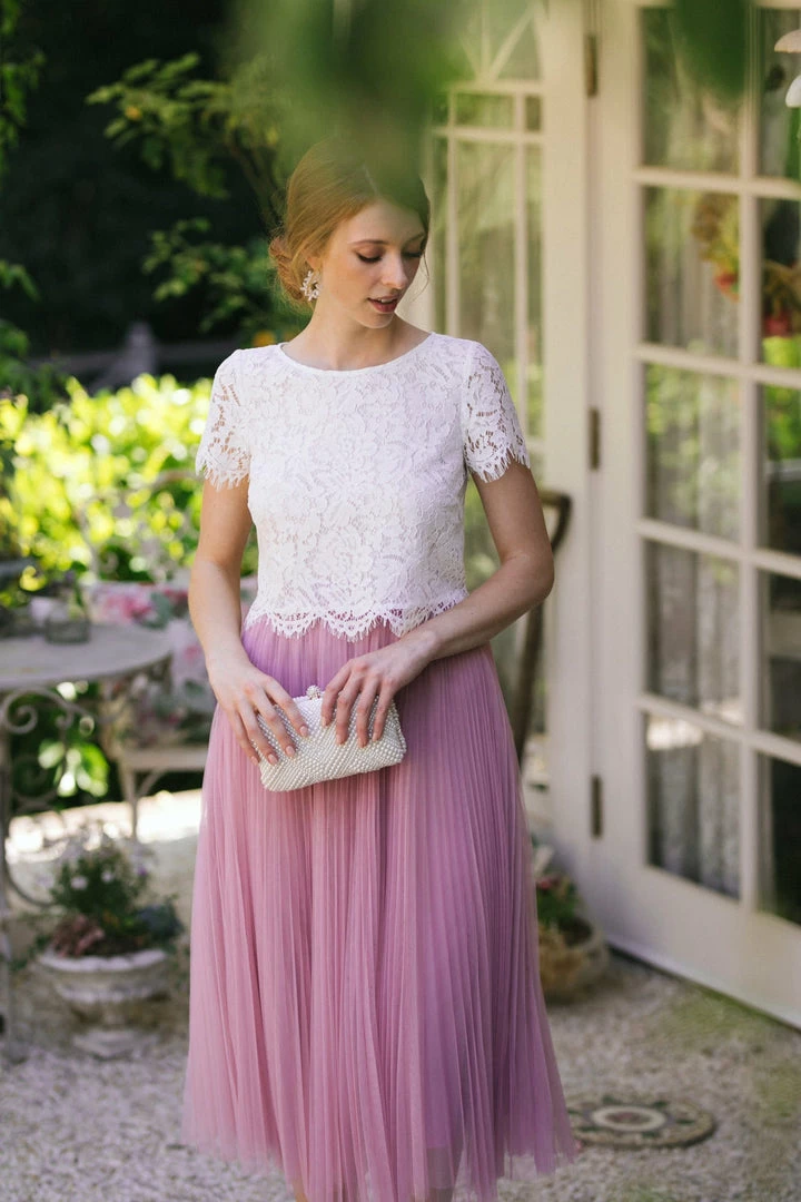 Maniju Ellie Short Sleeve Lace Top