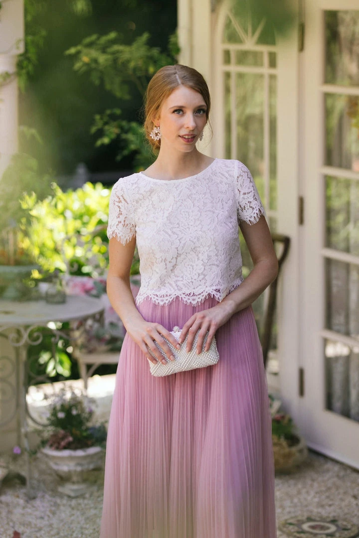 Maniju Ellie Short Sleeve Lace Top