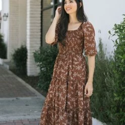Mikarose Tammy Smocked Midi Dress