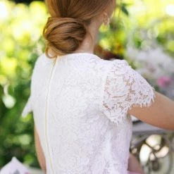 Maniju Ellie Short Sleeve Lace Top