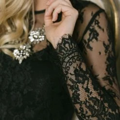 Maniju Bridal Amelie Long Sleeve Lace Crop Top